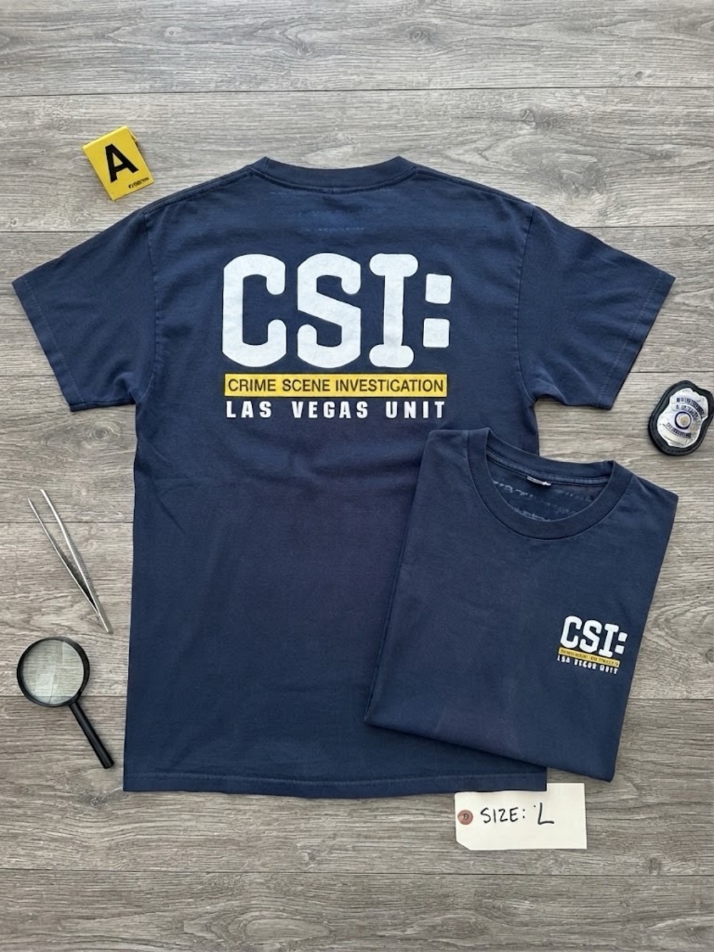CSI Crime Scene Investigation Las Vegas Unit T-Shirt Size L